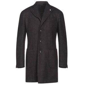 LBM 1911 Wool Blazer Jacket Mens Size 42 or XL Italy Tailored‎ Purple Plaid NWT